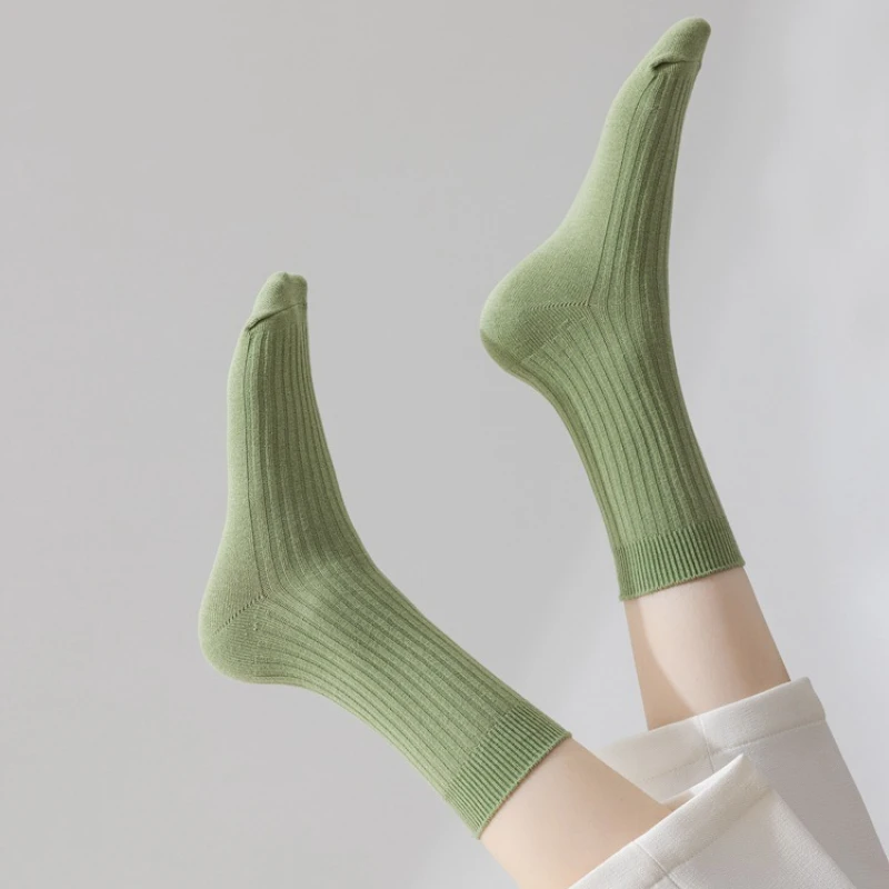 Solid Color Pink Socks Korean Style Girls Kawaii Cute Long Socks Women Japanese Fashion Harajuku Vintage Streetwear Women Socks