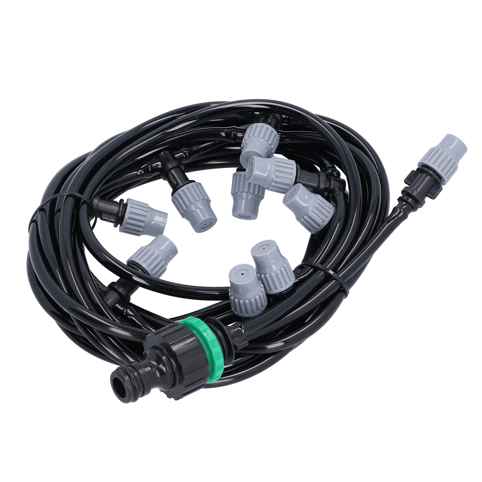 10m 4/7 Irrigation Pipe with 10 Misting Sprayer Nozzles PVC ABS Flexible Irrigation Hose for Gardens Greenhouses Agriculture