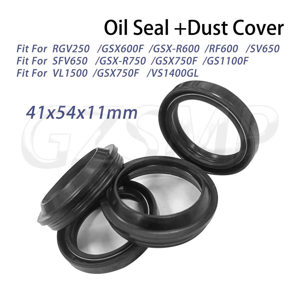

41x54x11 Motorcycle Front Fork Damper Oil Seal Dust Seal fit for Suzuki GSX600F GSX-R600 SV650S SFV650 GSX-R750 VL1500