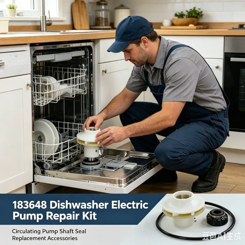 TOP 183638 Dishwasher Electric Pump Repair Kit Circulating Pump Shaft Seal Replacement Accessories