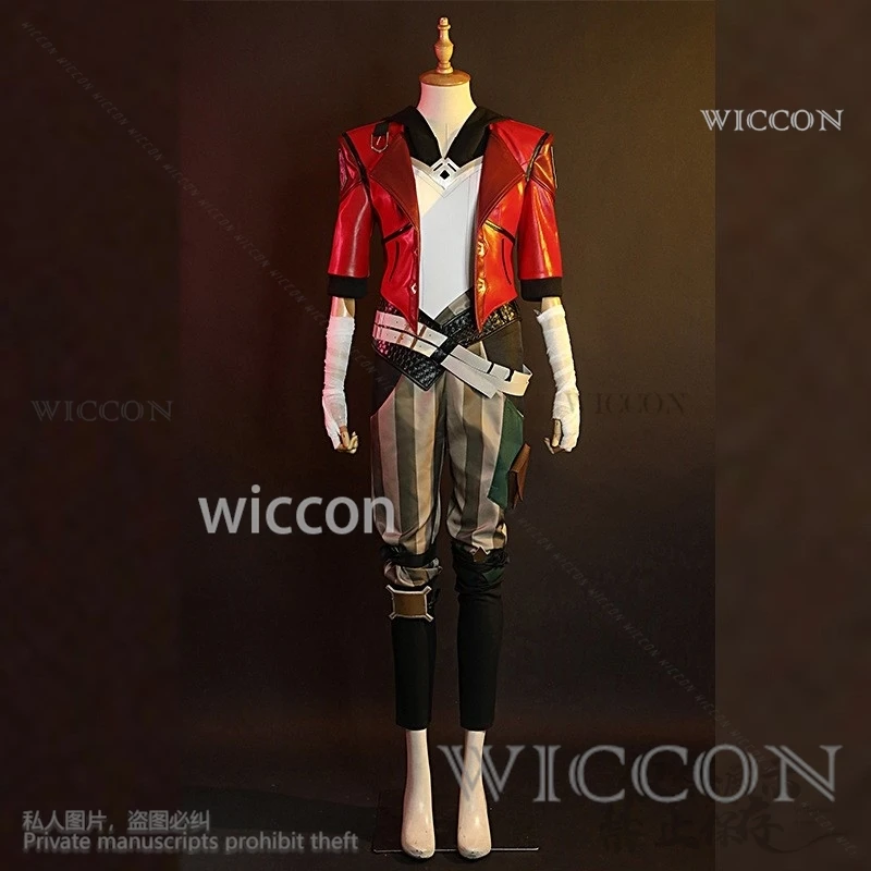 Anime Game LOL Arcane Cosplay Vi Violet Costume Coat Pants Wig Shoes Suit For Girls Woman Halloween Christmas Party Customized