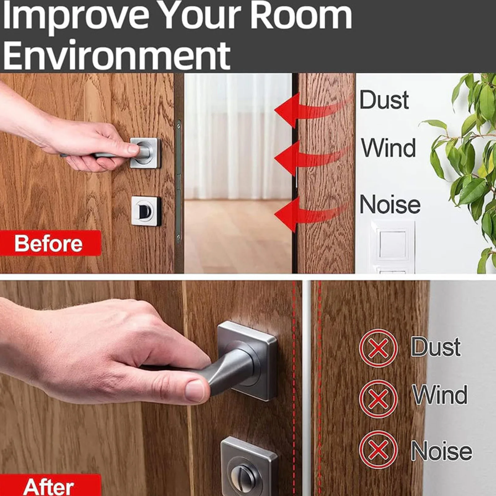 

Уплотнительная лента для защиты от атмосферных воздействий двери. Энергосберегающая и экологически чистая ветрозащитная дверная лента. Все необходимое для спальни и квартиры.