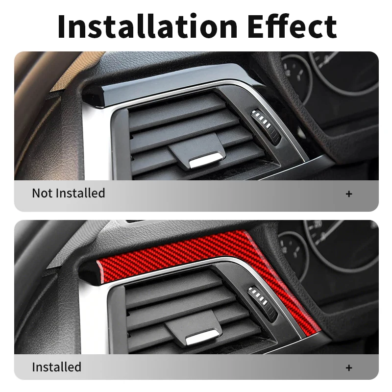 For BMW F30 F32 F34 2013-2019 Car Side Air Vent Frame Carbon Fiber Stickers Car Interior Decorative Trim Sticker Accessories