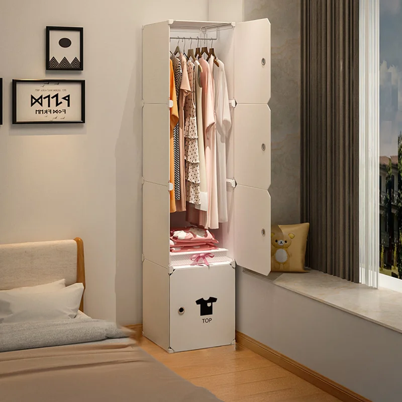 Lässiger Kleiderschrank, Schlafsaal, faltbar, Miete, Einzelhaus, Schlafzimmer, Stoff, kleiner Kleiderschrank, einfacher moderner Aufbewahrungsschrank