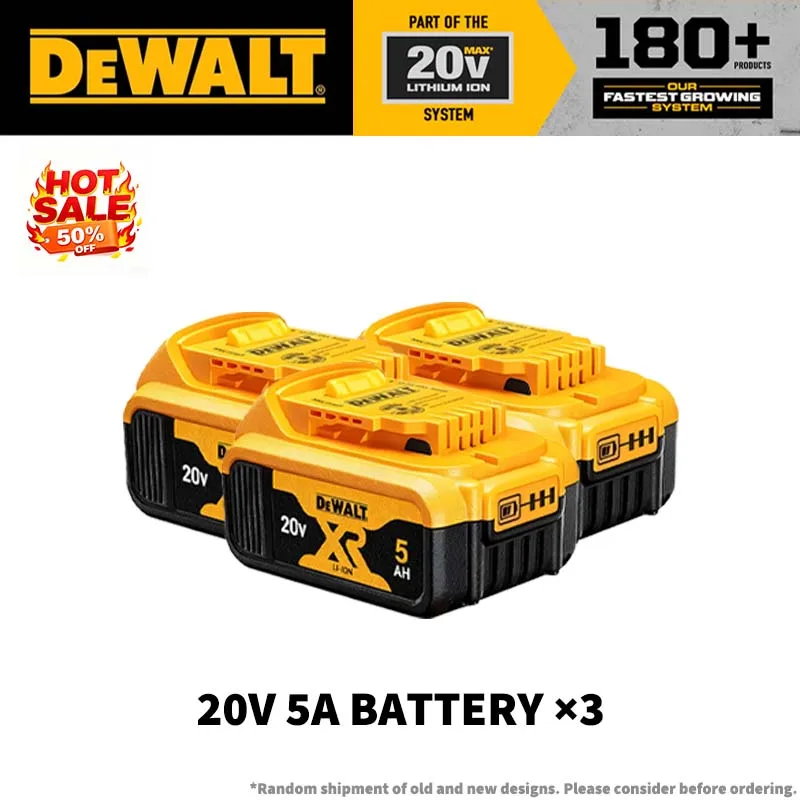 DeWALT XR 100% Original Battery 18V/20V/60V 2Ah 5Ah 6Ah 9Ah DCB200 DCB202 DCB205 DCB206 DCB209 DCB609 Power Tool with Charger image 3