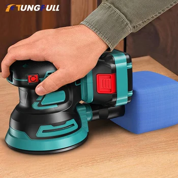 Cordless Electric Sander Random Orbital Brushless Polishing Machine Speed ​​Adjustable Wood Grinder Polisher No Battery