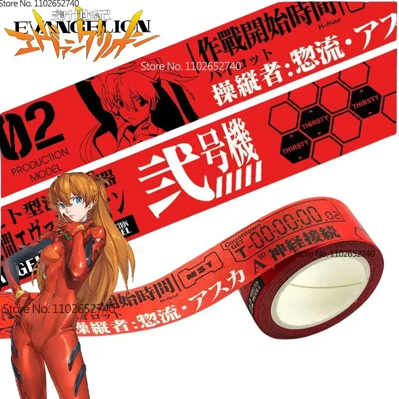 7 Styles Anime Anime Figure Asuka Langley DIY Cartoon Sticker Tape Children's Scrapbook Sticker Toys Anime  Fan Collection Gift