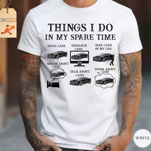 Things I Do in My Spare Time Funny Cars Shirt, Dad Car Guy T-Shirt, Car Lover Gift for Husband, Father Shirt, Funny Tee Shirts