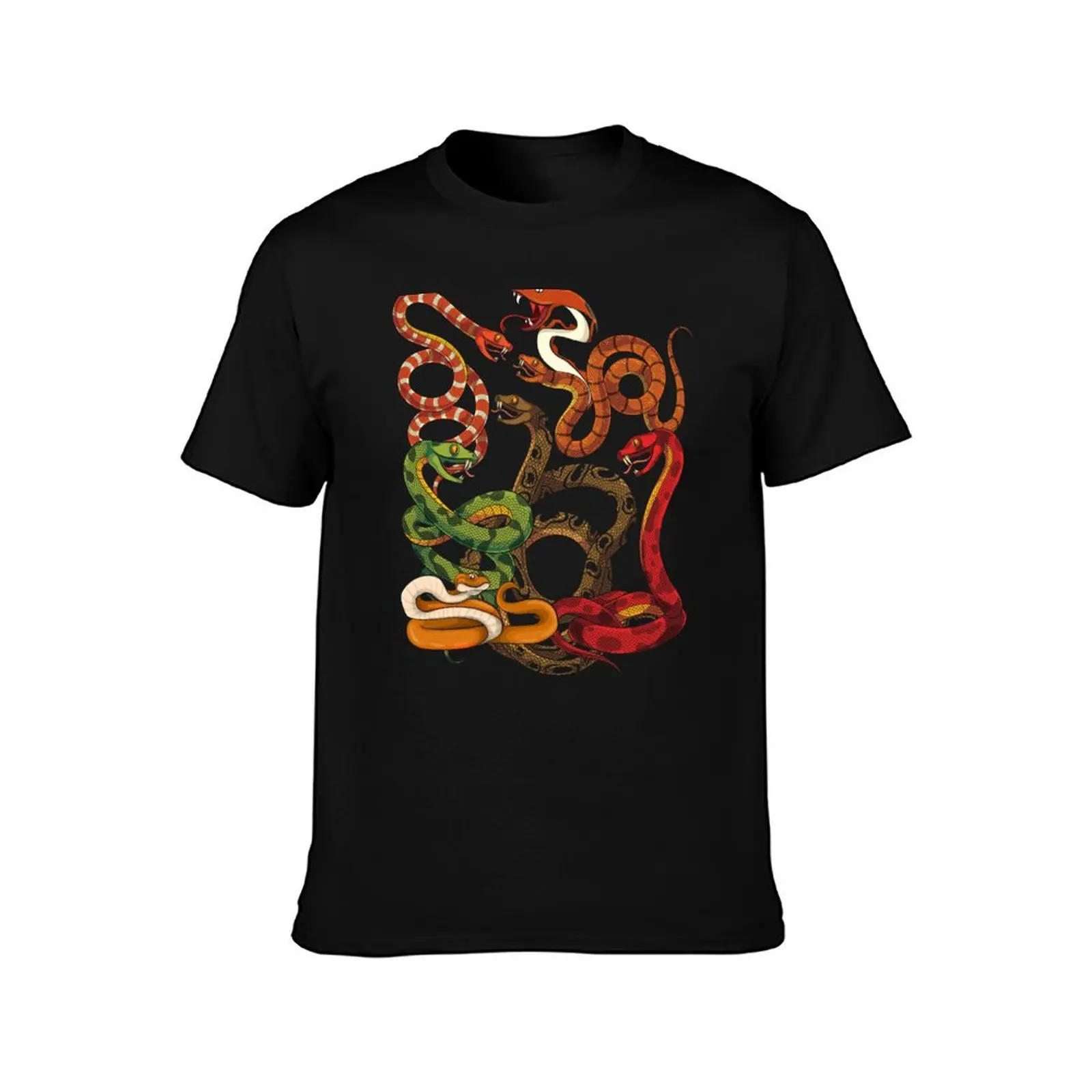 Snake Lover Pet Reptile Owner Animal Snake T-Shirt Work Wear Short Sleeve T-Shirt