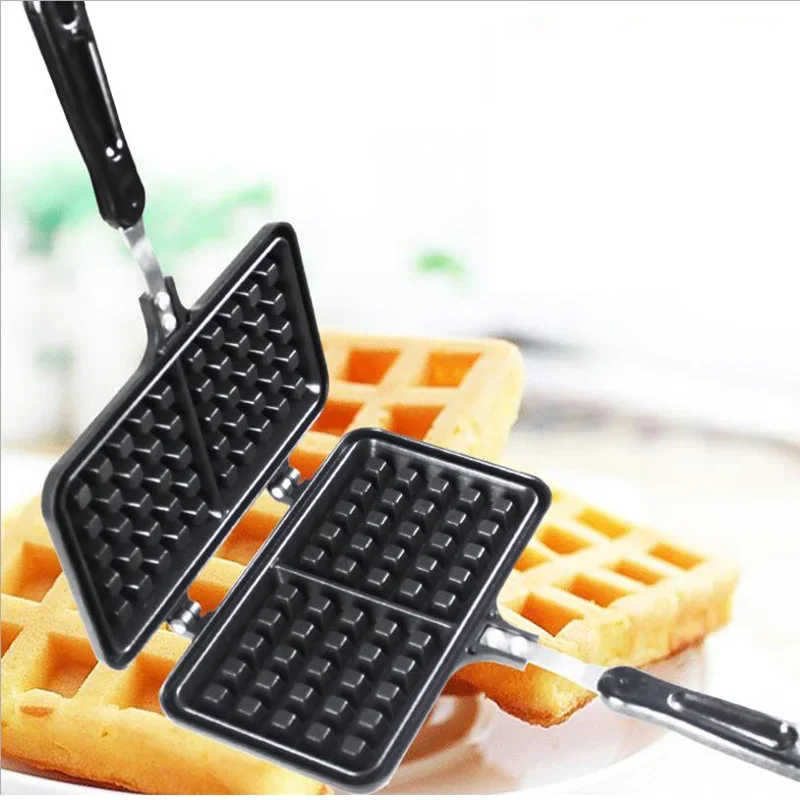 Non-Stick Waffles Maker Mold Portable Iron Machine for Household Kitchen Gas Pan Bubble Egg Cake Oven Breakfast Machine