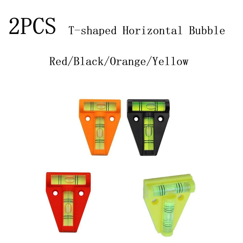 2Pcs Two Way T-Shape Mini Leveller BubbleLevel Horizontal Bubble Triangle Level For Furniture Measuring Kit Bubble Level