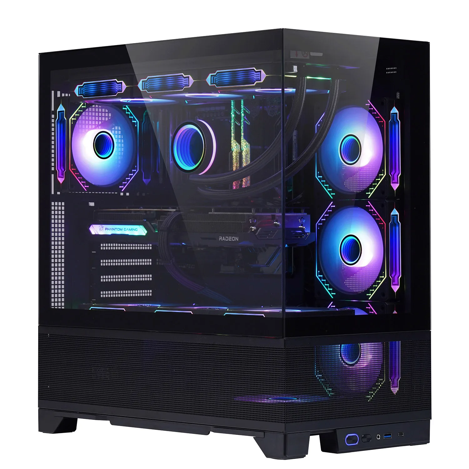 OEM/ODM Horizontal Mid-Tower Gaming Computer Chassis Tower ATX/Micro-ATX Central Processor Cabinet Computer Chassis