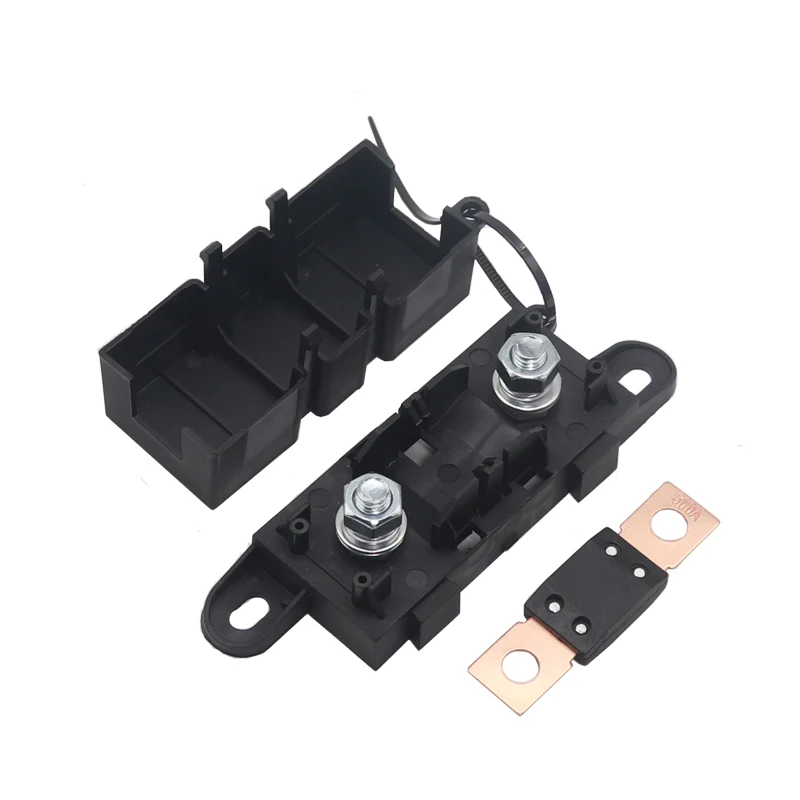 【1Set】ANM-H3 30A-500A 30A 60A 80A 100A 125A 32V MEGA Auto Fuse Holder/ANM Bolt-on blade fuse holder Flat Type Fuse175A