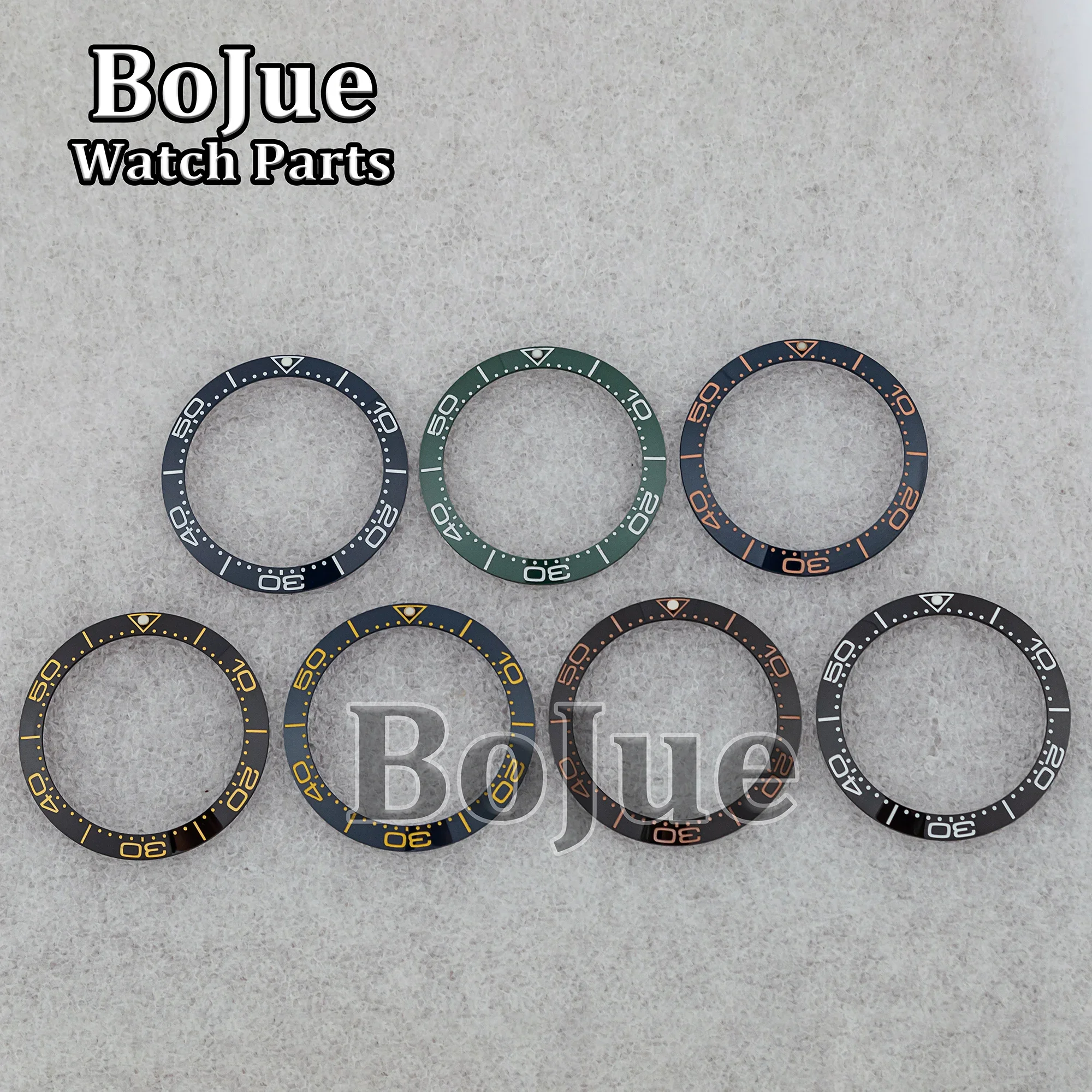 38 มม.นาฬิกาเซรามิค BEZEL แทรกแหวนสําหรับ SUB Seamaster 300 นาฬิกา 40 มม.41 มม.นาฬิกาอุปกรณ์เสริมเส้นผ่านศูนย์กลางภายใน 30.7 มม.