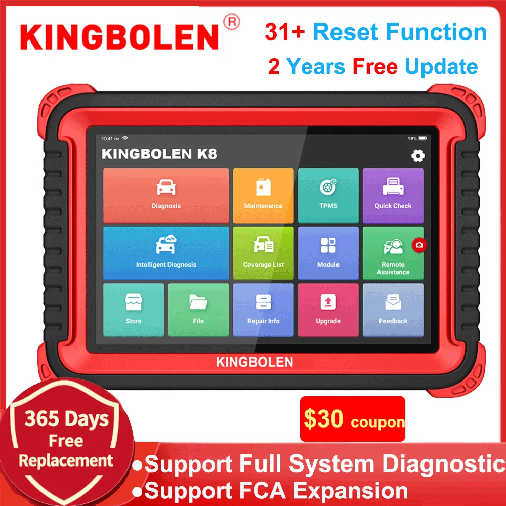 

KINGBOLEN K8 OBDII Car Automotive Diagnostic Tool OBD2 Scanner OBD 2 Code Reader TPMS Functions Automotive Scanner