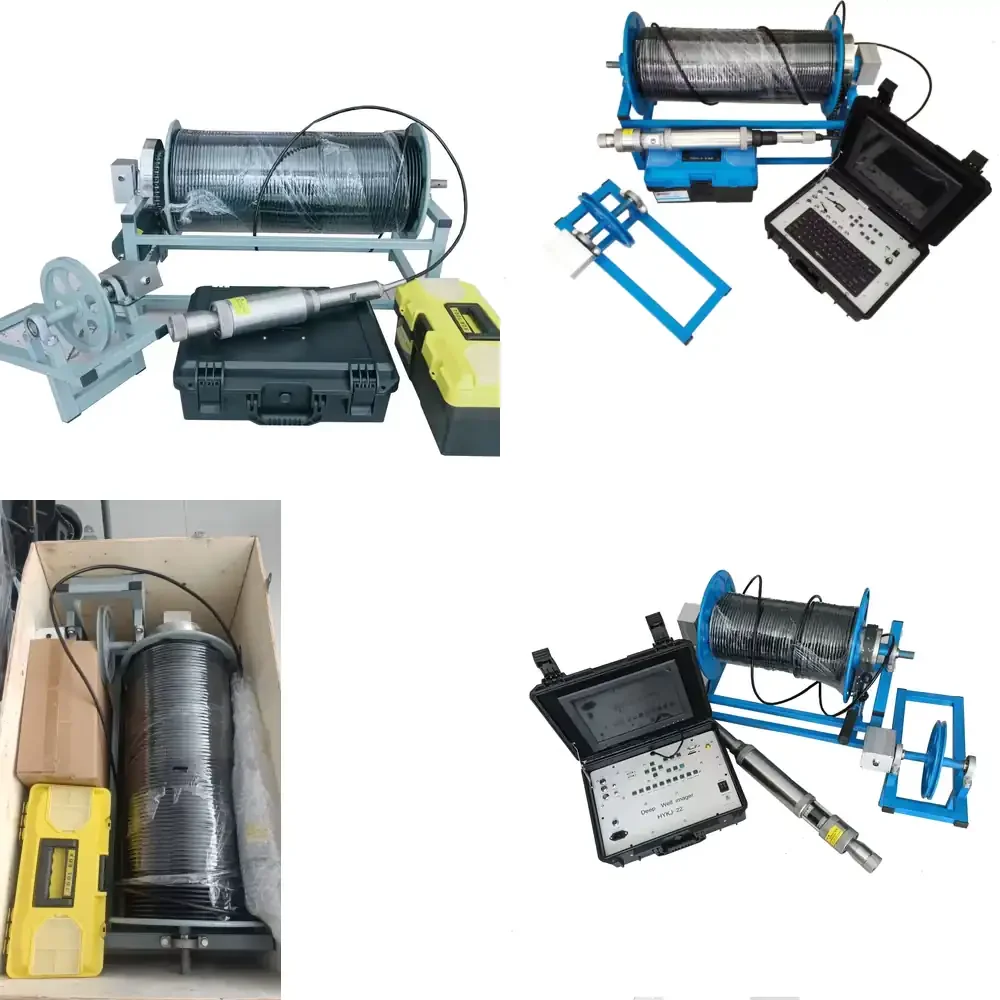 12-inch Screen 300 Meters Dual Borehole/Underground Well Electric Winch CCD Sensor H.264 DVR Memory Card