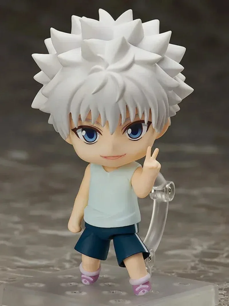 Figuras de acción reemplazables de Anime HUNTER Killua Zoldyck Q, versión kawaii, modelo de PVC, decoración de escritorio, regalos de juguete en caja, 10CM