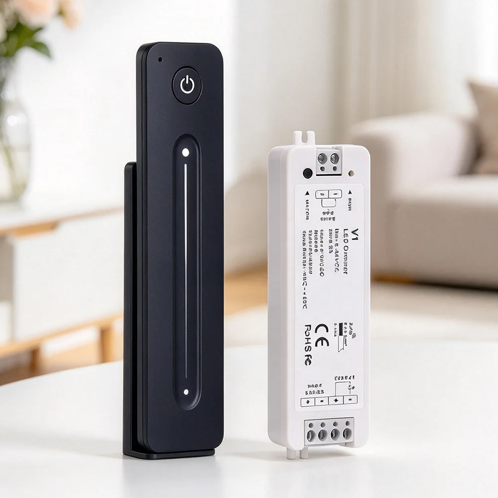 RF LED Dimmer DC5-36V for Single Color LED Strips 5050 3528 2835 COB 8A/CH For Touch Slider Remote 2.4G 30M Open Space