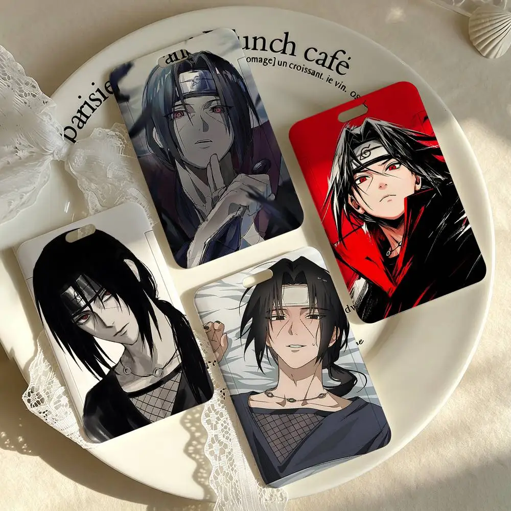

U-Uchihas Itachis 1 Card Holder, Leather Card Storage Box, Key Chain, Access Tag Holder, ID Card Holder, Key Chain