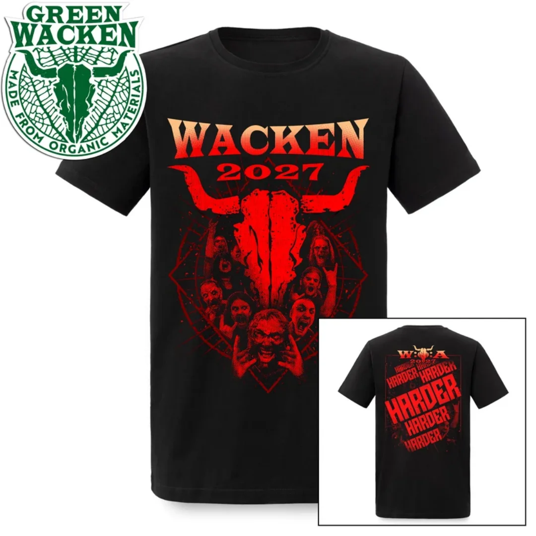 2027 Harder Wacken Open Air T-shirt Retro Heavy Metal Rock Music T-shirt Summer Cotton Men's Women's T-Shirt Kid's Clothing ﻿
