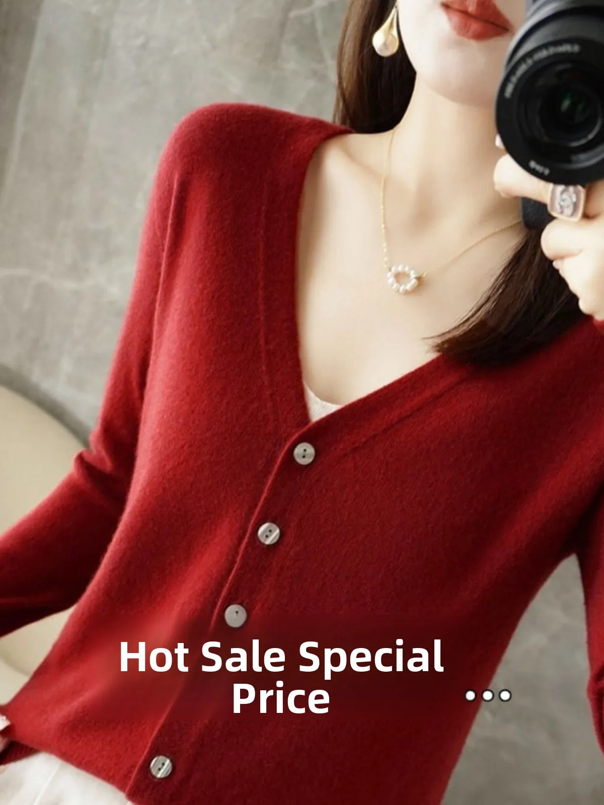 

Spring Autumn New Style Large Size Pure Color Women's Woolen Open Cardigan Knitted Sweater Base Layer Outerwear Casual Loose Fit