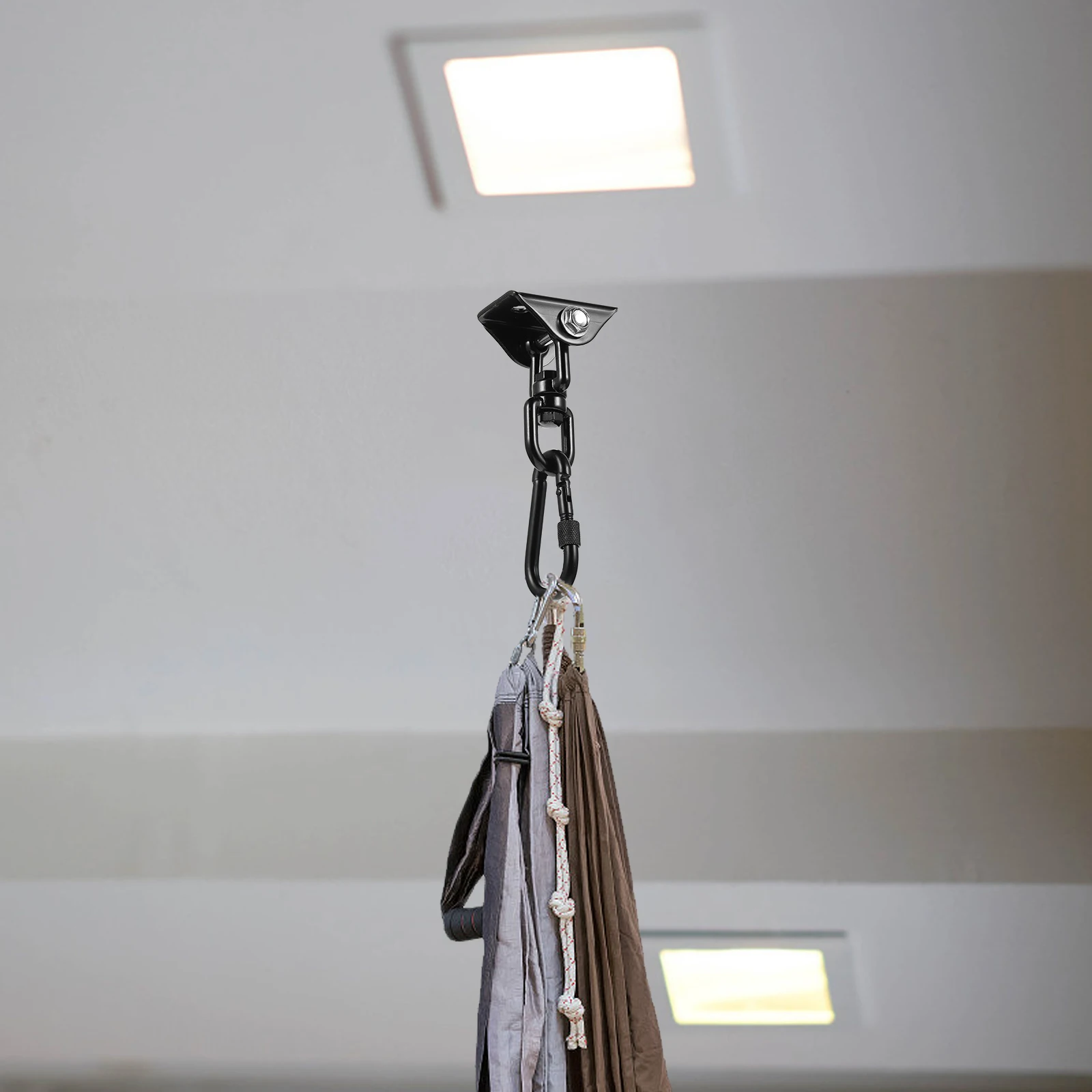 

Stainless Steel Hooks Swing Hanging Kit Heavy Duty Suspension Hammock Lifting Hook Durable Ceiling Swivel Practical Hanging