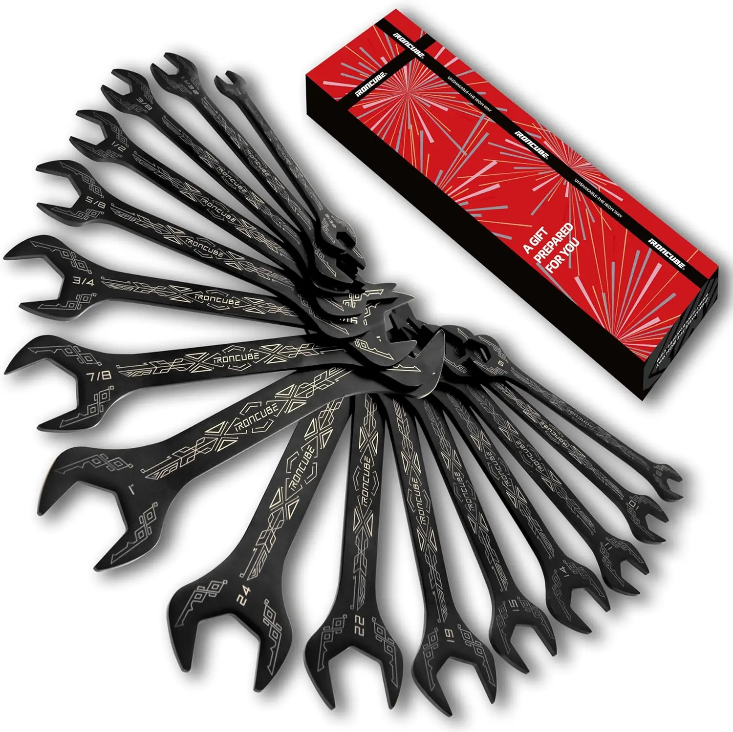 

Набор сверхтонких ключей SAE и метрических из 16 предметов: нержавеющая сталь, устойчивая к ржавчине для плотных помещений