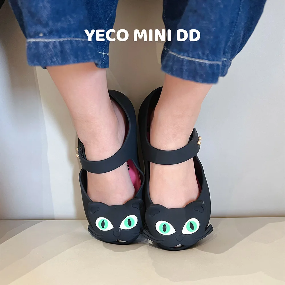 Summer Baby Girl Cute Cat Style Sandal Kids Non-Slip Casual Elevator Sandals Holiday Party Beach Garden Infant Jelly Shoes