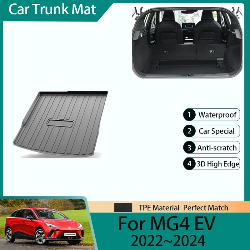 

Car Trunk Storage Mats For MG4 EV MuLan EH32 2022 2023 2024 TPE Dirt-resistant Rear Trunk Pads Cover Carpet Rug Auto Accessories