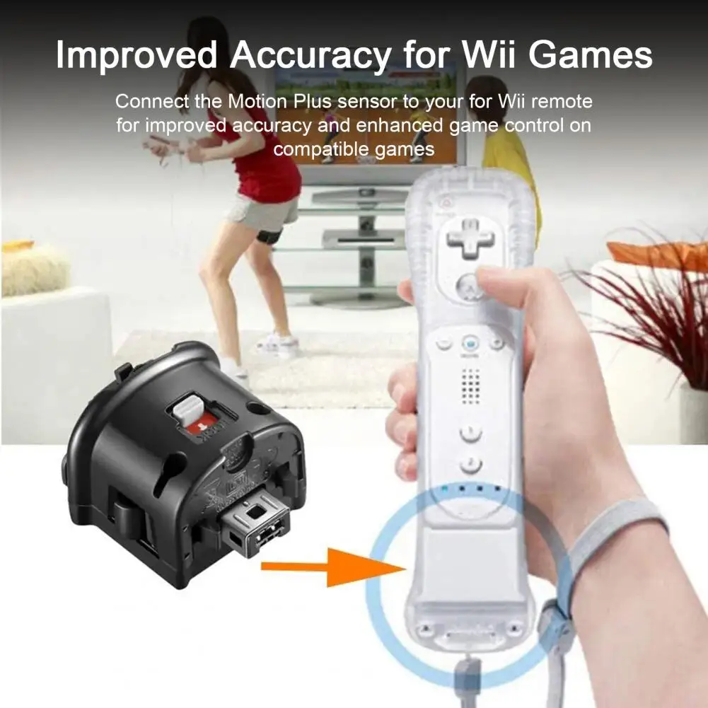 دقة ألعاب Wii تعزز التحكم في الألعاب مع محول Motion Plus لجهاز التحكم عن بعد Wii، حركة دقيقة ومستقرة لجهاز Wii