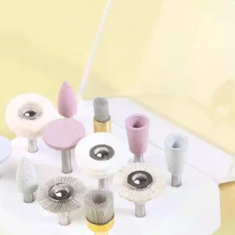 12 PCS Upgraded Silicone And Brush Grinding Head Mixed Polishing Set - Achieve High-gloss Polishing With Polishing Paste
