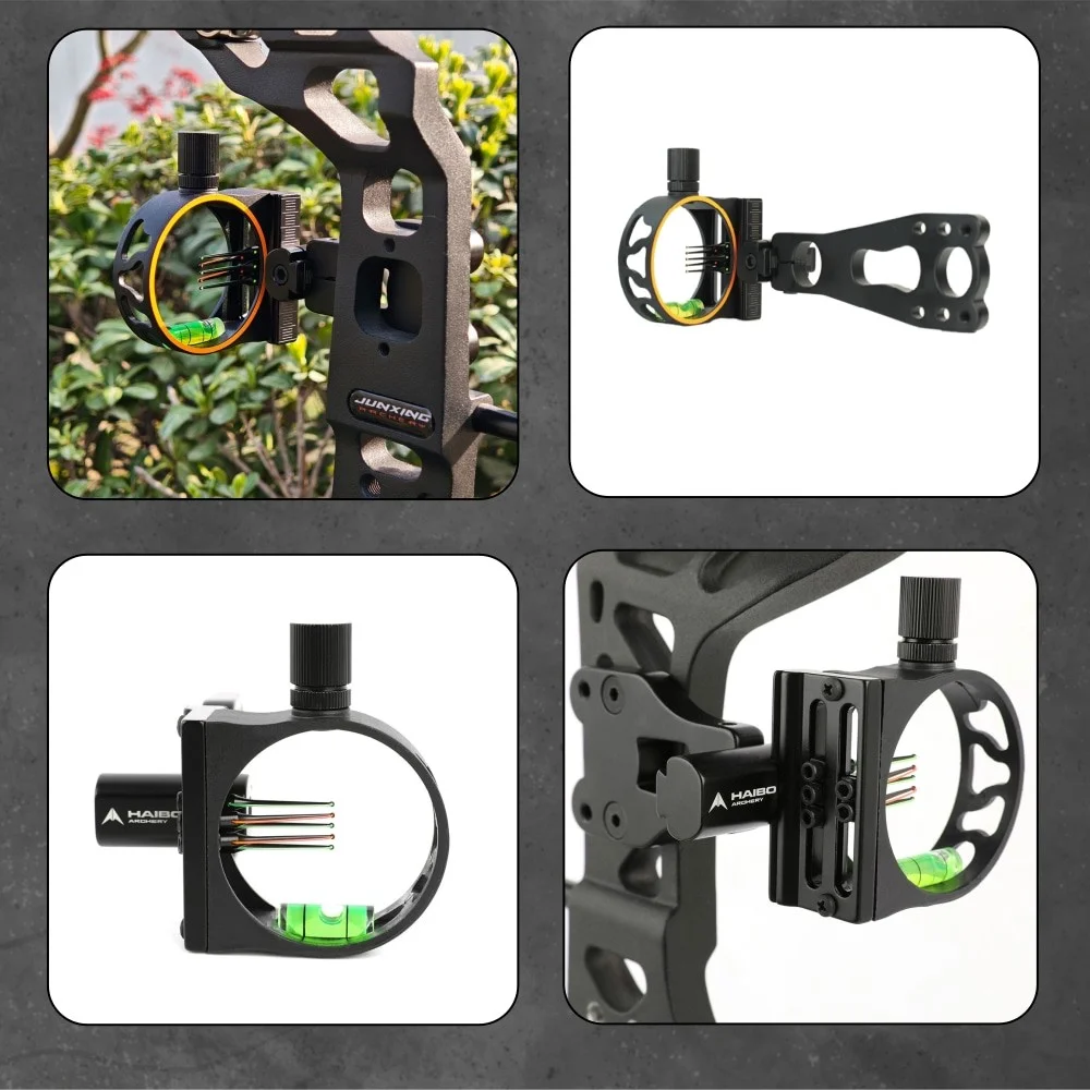 Fotografia 5: Mira de Arco Composto CNC de 5 Pinos com Fibra Óptica de 0,019 polegadas, Ajustável para Destros, para Tiro com Arco, Caça e Alvo Competitivo
