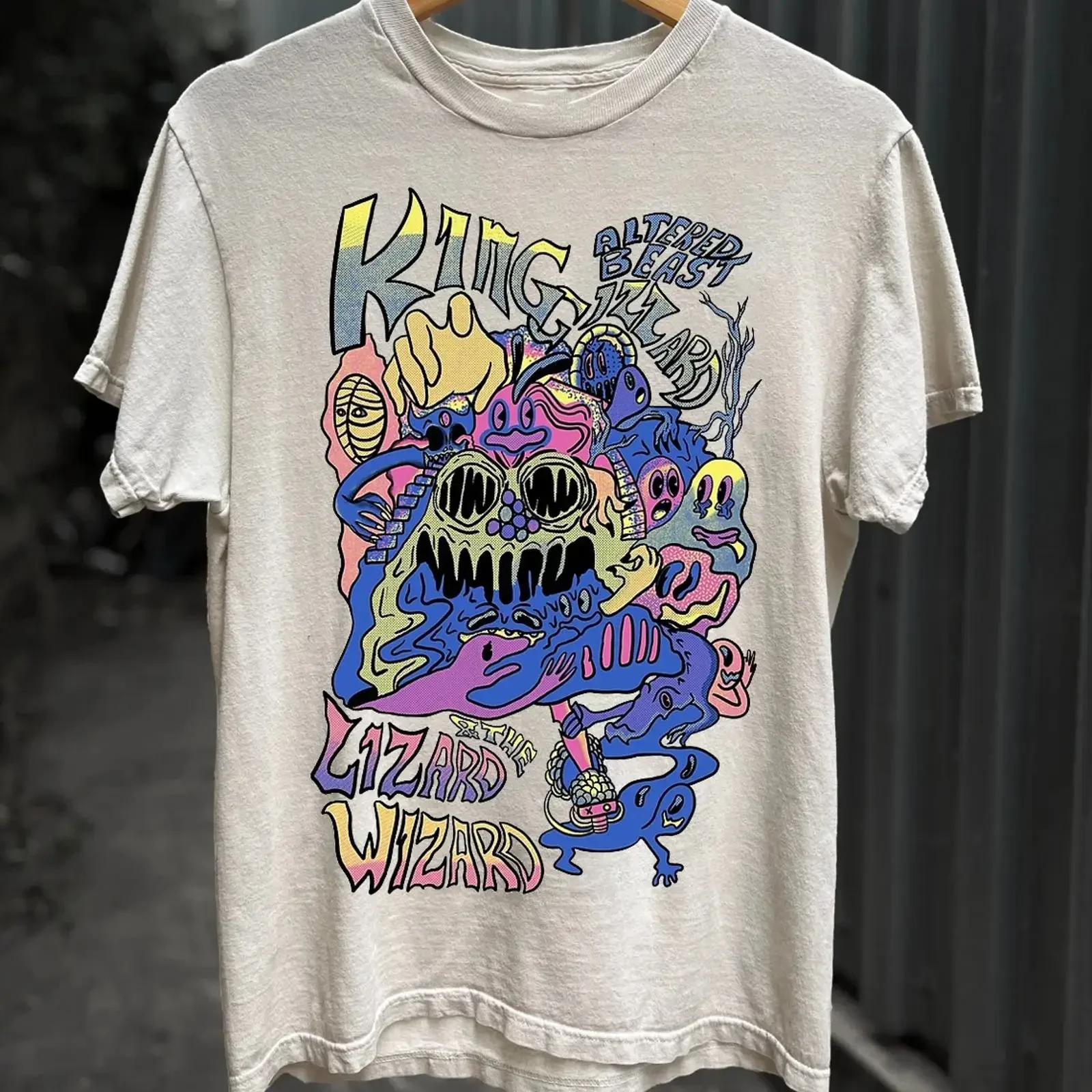 Rare King Gizzard and the Lizard Wizard Band Cotton S to 5XL T shirt S5600 vintage Washed graphic Casual fashion Comfortable