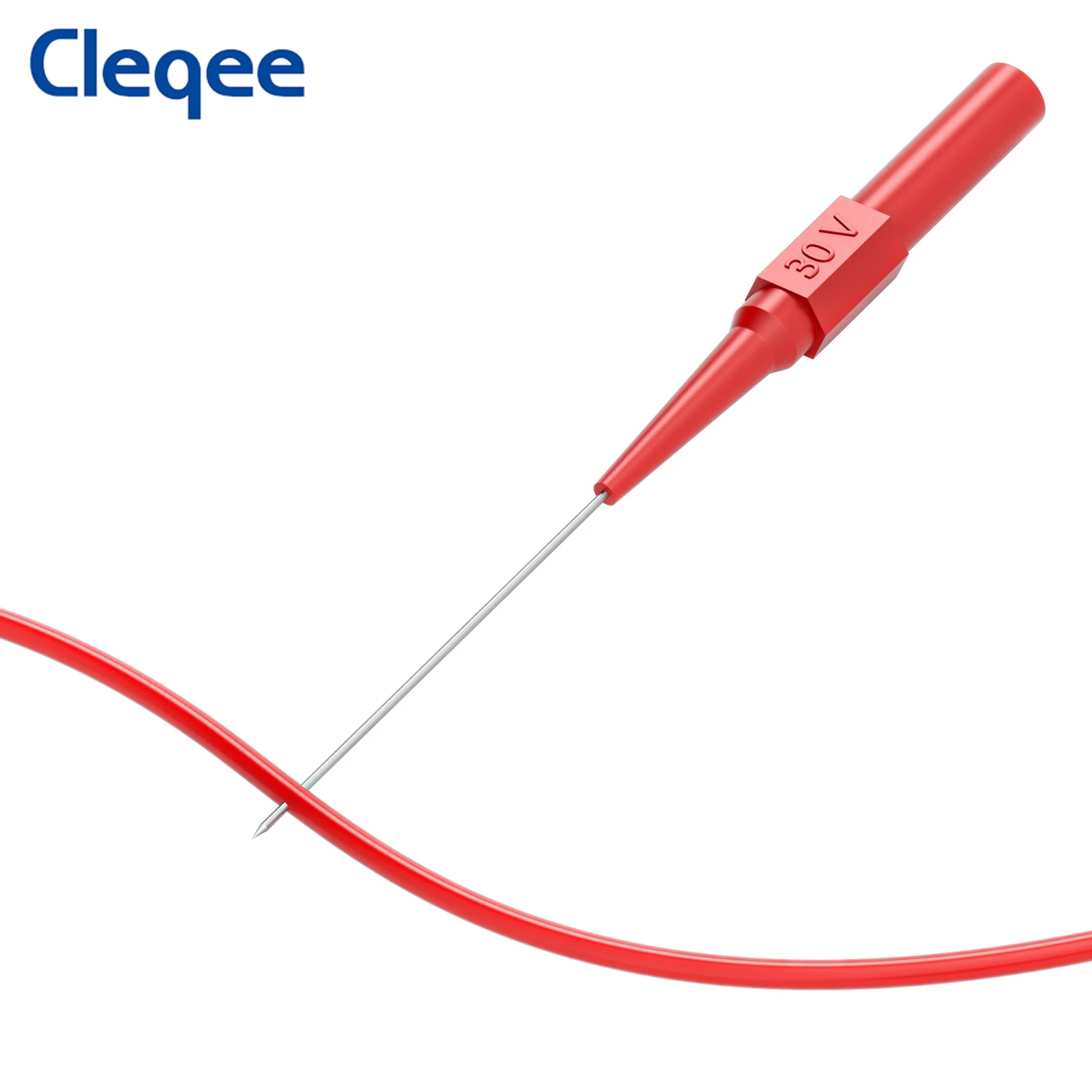 Cleqee P30009L 10pcs 1mm Test Probe Pins Mul-timeter Stainless Puncture Back Probe Needle with 4mm Banana Socket Inspection Tool