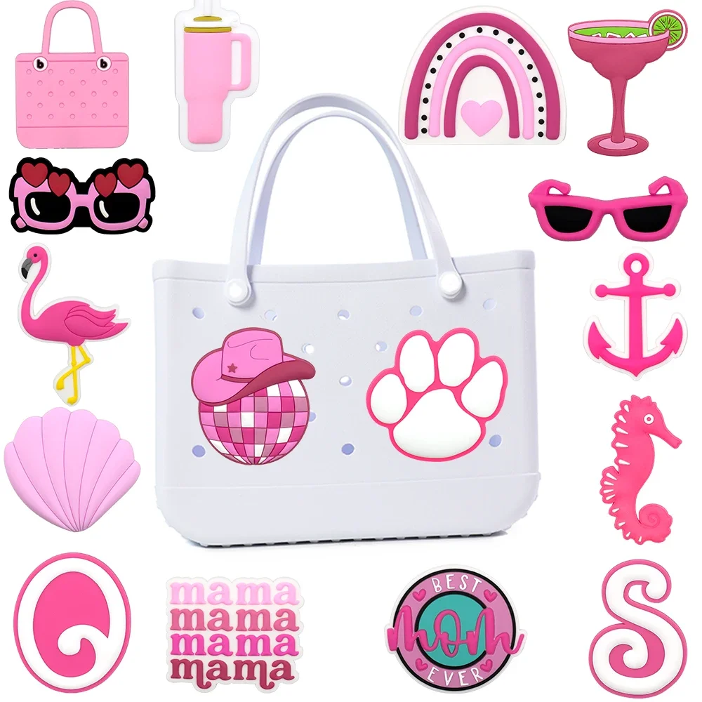 

1PCS Pink Style Women's Bag Charms Pink Shell Seahorse Sunglasses Handbag Accessories Fashion Women's Tote Bag Accessories