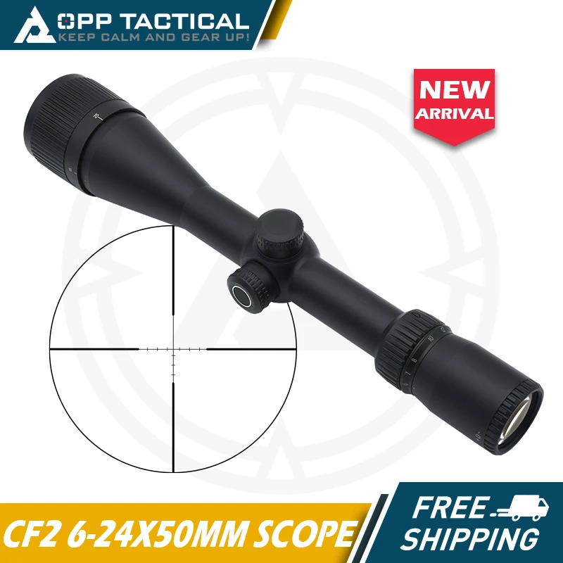 

Tactical 6-24X50mm Riflescope Tactical Mil-Dot Reticle Hunting Optical Scope Sight for Airsoft Shooting Rifle Outdoor