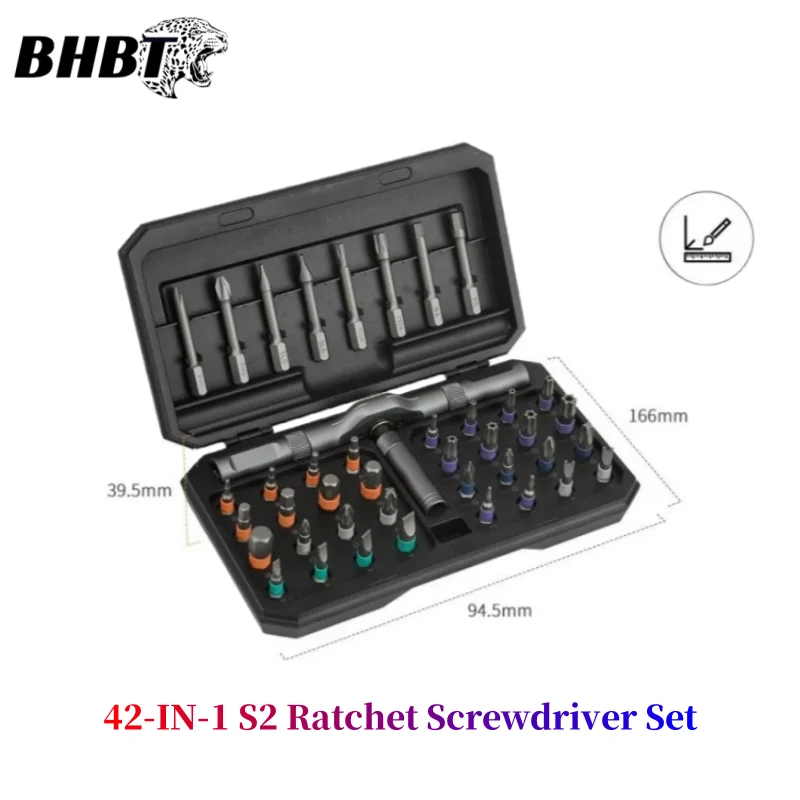 

BHBT 42 In-1 S2 Ratchet Screwdriver Set Household Multi-Purpose High-Hardness Multi-Tool Set