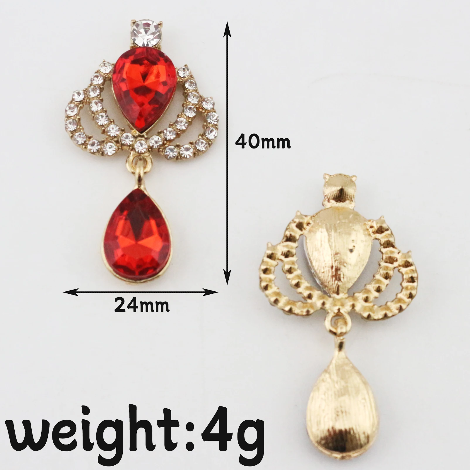 10 قطعة 24*40 مللي متر تاج صغير كريستال أكريليك أزرار كريستال حجر الراين قلادة DIY بها بنفسك للملابس الديكور مجوهرات اكسسوارات #2