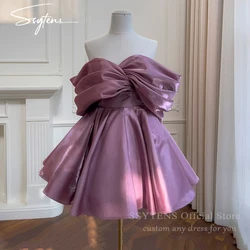 SSYTENS Sexy Mini Pink Evening Dresses Women Elegant Birthday Party Gowns A Line Customized Short Prom Dress Vestidos De Fiesta