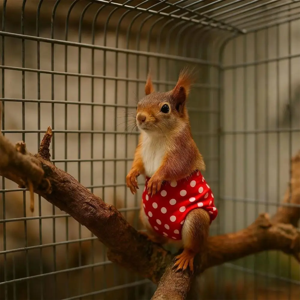 Absorbent Squirrel Diapers Adjustable Breathable Squirrel Underwear Leak-proof Urine-Wet Pet Training Pants