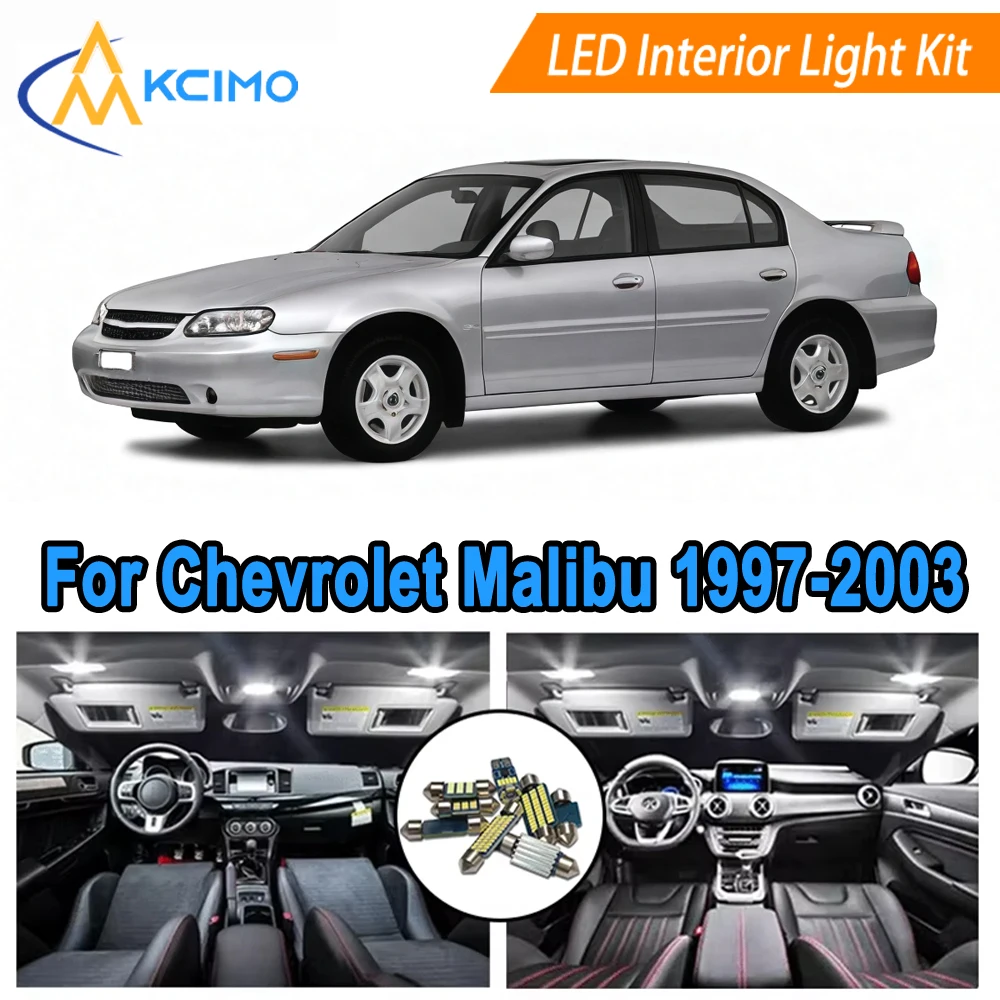 

Bright 6000K LED Bulbs For Chevrolet Malibu (1997-2003) Interior Dome Map Door Light Easy Install Lights Plug and Play