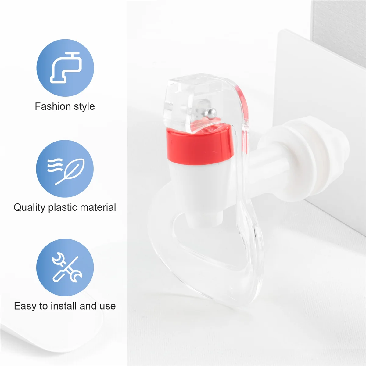 Water Dispenser Replacement Push Faucet - Cold and Hot Water Spigot Blue and Red Pack