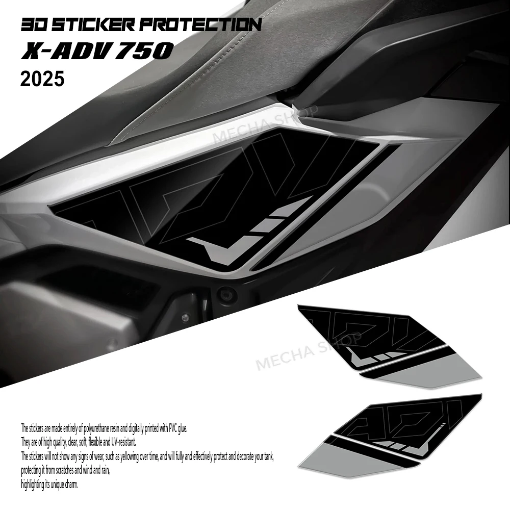 

For X-ADV 750 XADV 750 2025 2026 3D Fairing Protective Motorcycle Accessories Under Seat Stickers Decals
