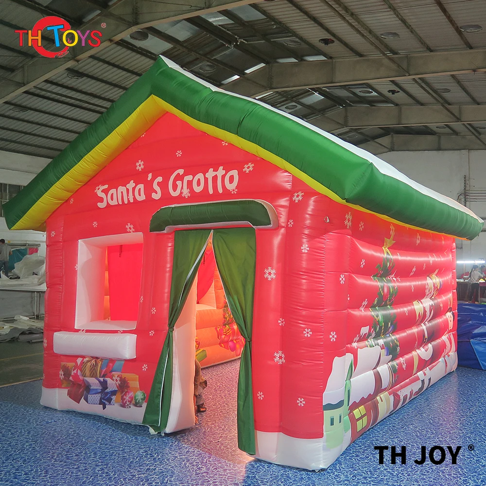 

5x4x3.5mH cheap christmas inflatable santa house, inflatable santa's grotto, advertising inflatables tent