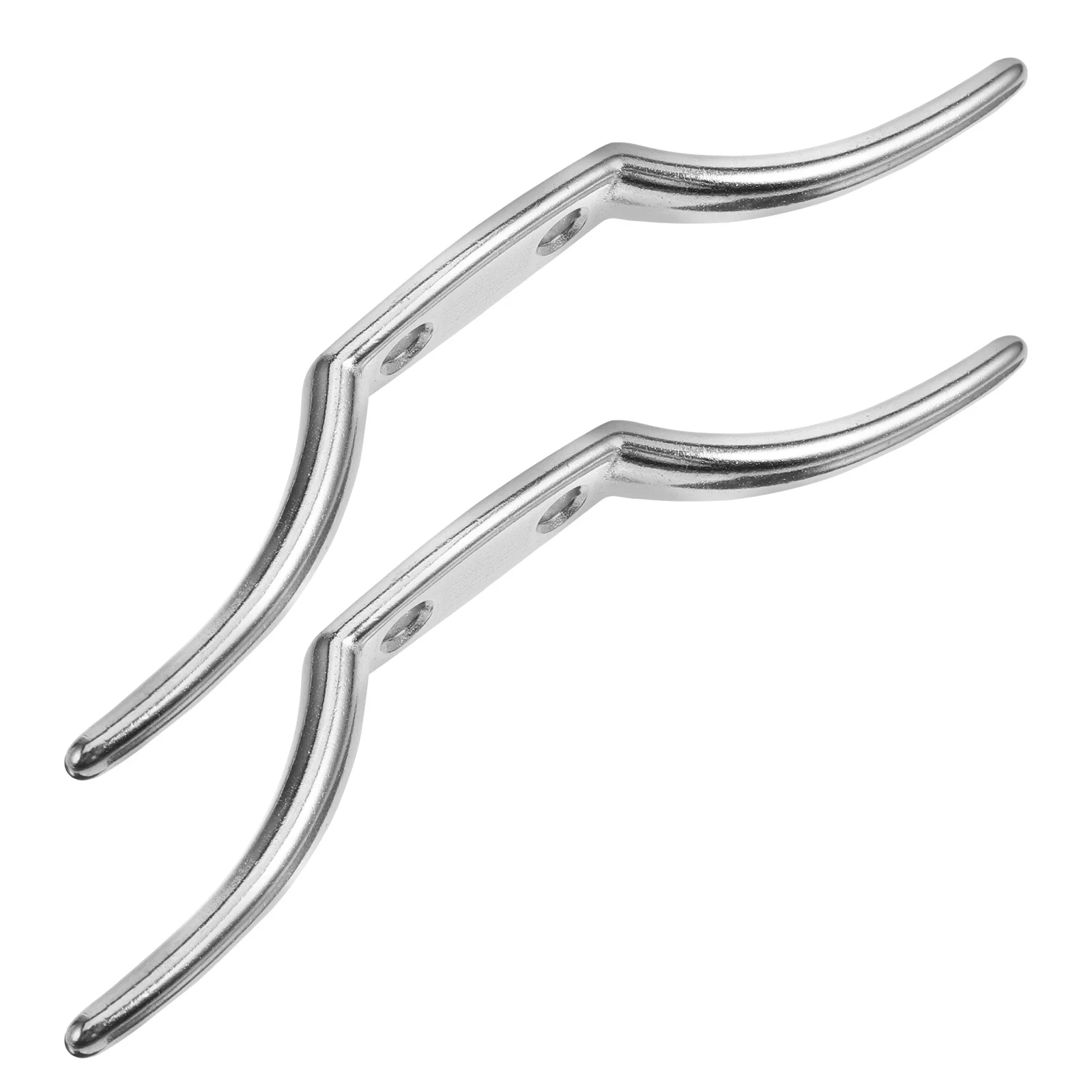 

2Pcs Stainless Steel Flagpole Clip Hook Durable Flag Pole Cleat Mounting Bracket Strong Fastening Force Flag Pole Mount