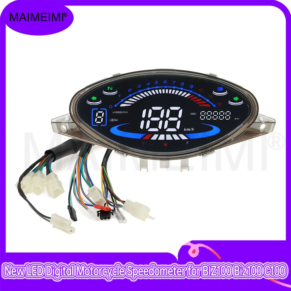 �y�Z�[�����z�V���� 12000RPM �Q�[�W�f�W�^���I�[�g�o�C�X�s�[�h���[�^�[ LED RPM �_�b�V���{�[�h�z���_ Biz 100 C100 1998-2005 Gilera �X�}�b�V���t���J�u 110