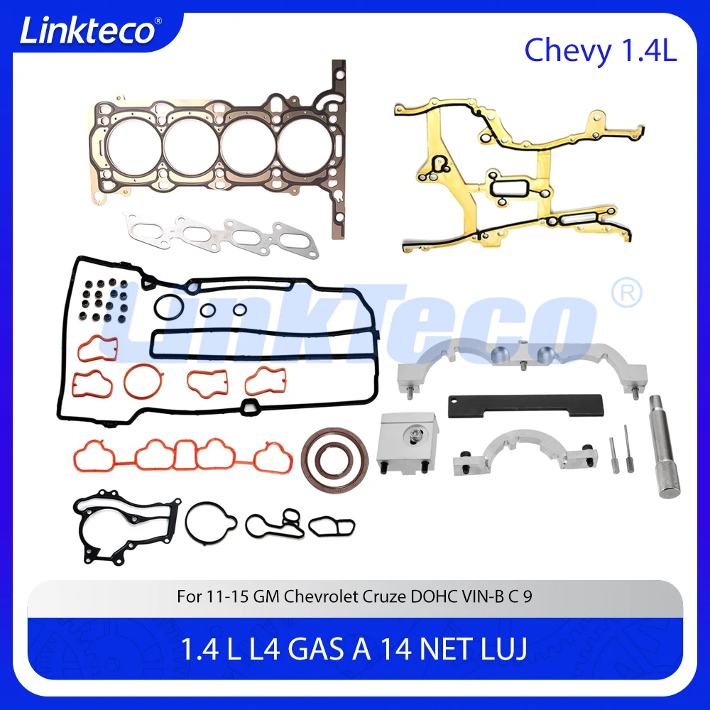 

Набор прокладок головки двигателя, набор инструментов для турбонаддува, подходит для 1,4 л L4 ГАЗ A 14 NET LUJ для GM Chevrolet Cruze DOHC VIN-B C 9 1,4 л 2011-2015 гг.