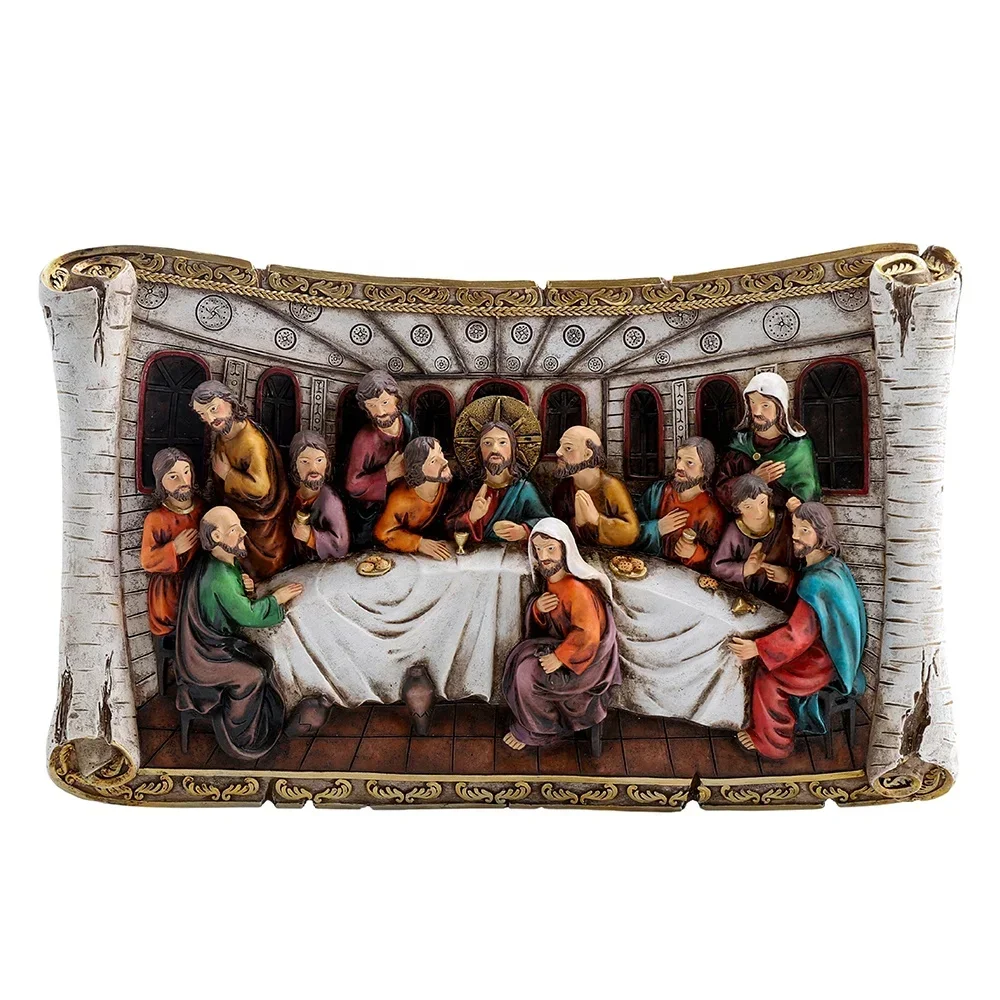 

11.8inch The Last Supper Sculpture Wall Decoration Statue Resin The Last Supper Sculpture Decoration Figurine Religious Gift