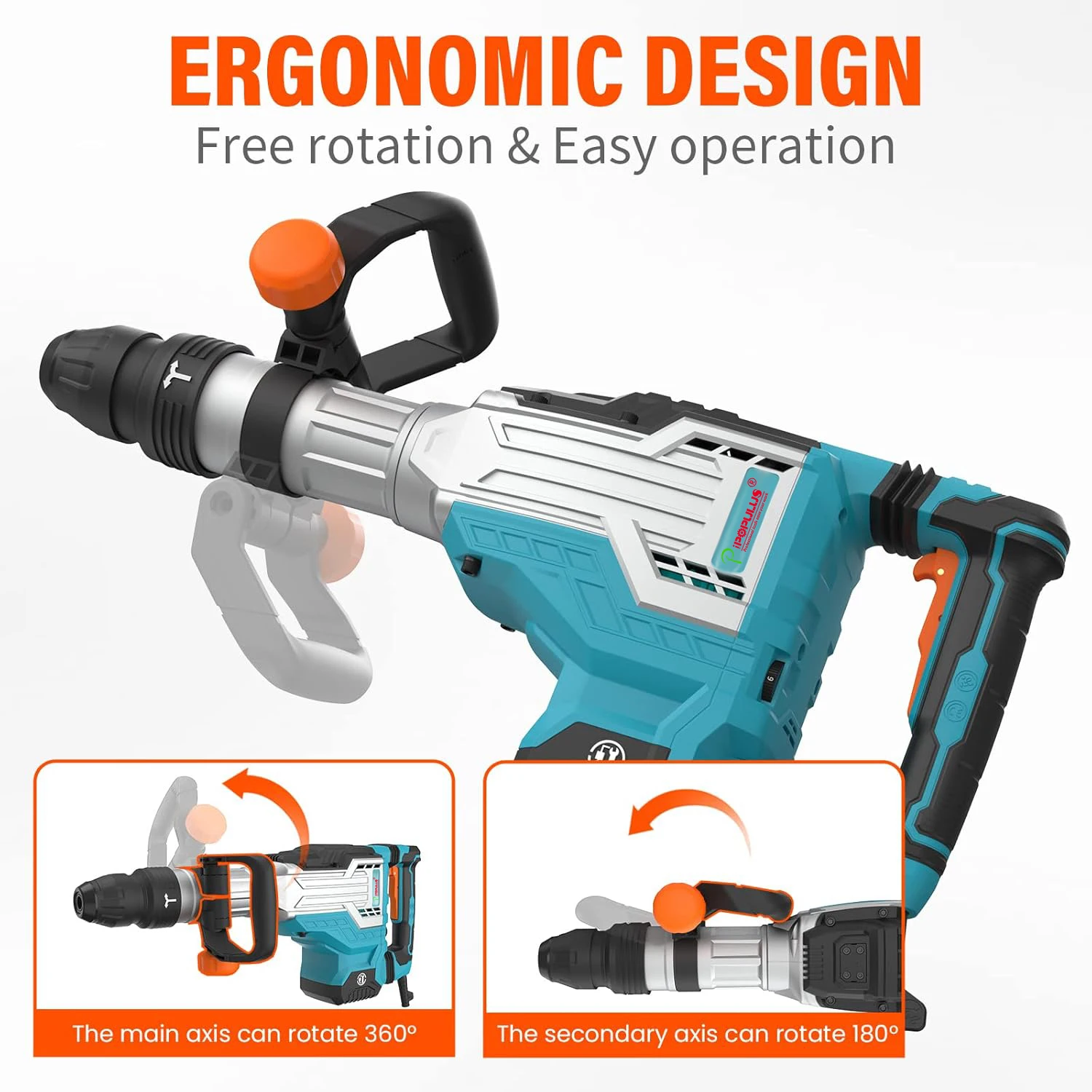 Professional Power Tools  SDS-MAX Demolition Hammer 1700W High Power Hammer Drill for Demolition of Walls/Hard Rocks