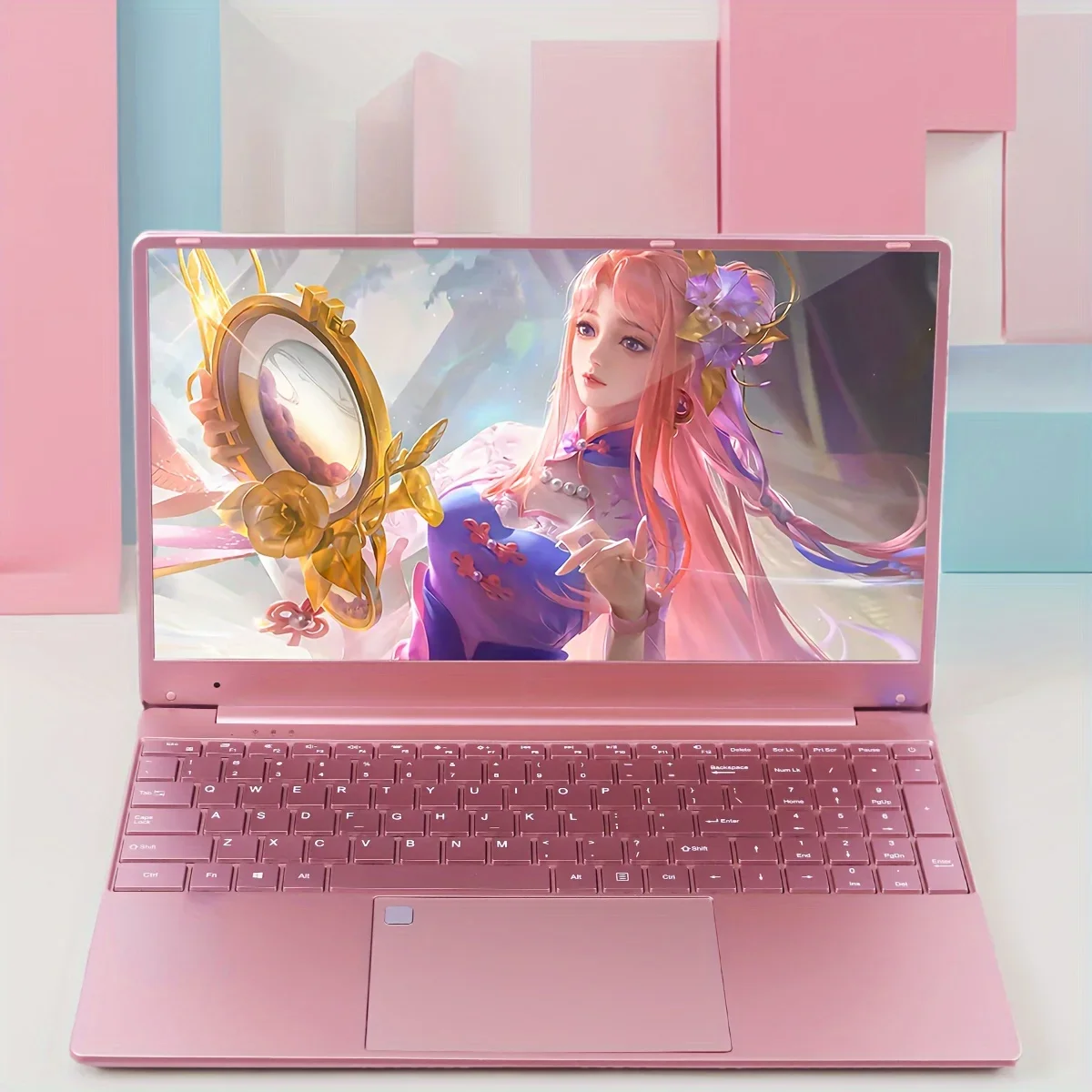 Laptop rosa Windows 10 Notebook da gioco per l'istruzione dell'ufficio Rosa 15.6"10a generazione Intel Celeron N5095 16G RAM 1T Doppio WiFi Lato stretto